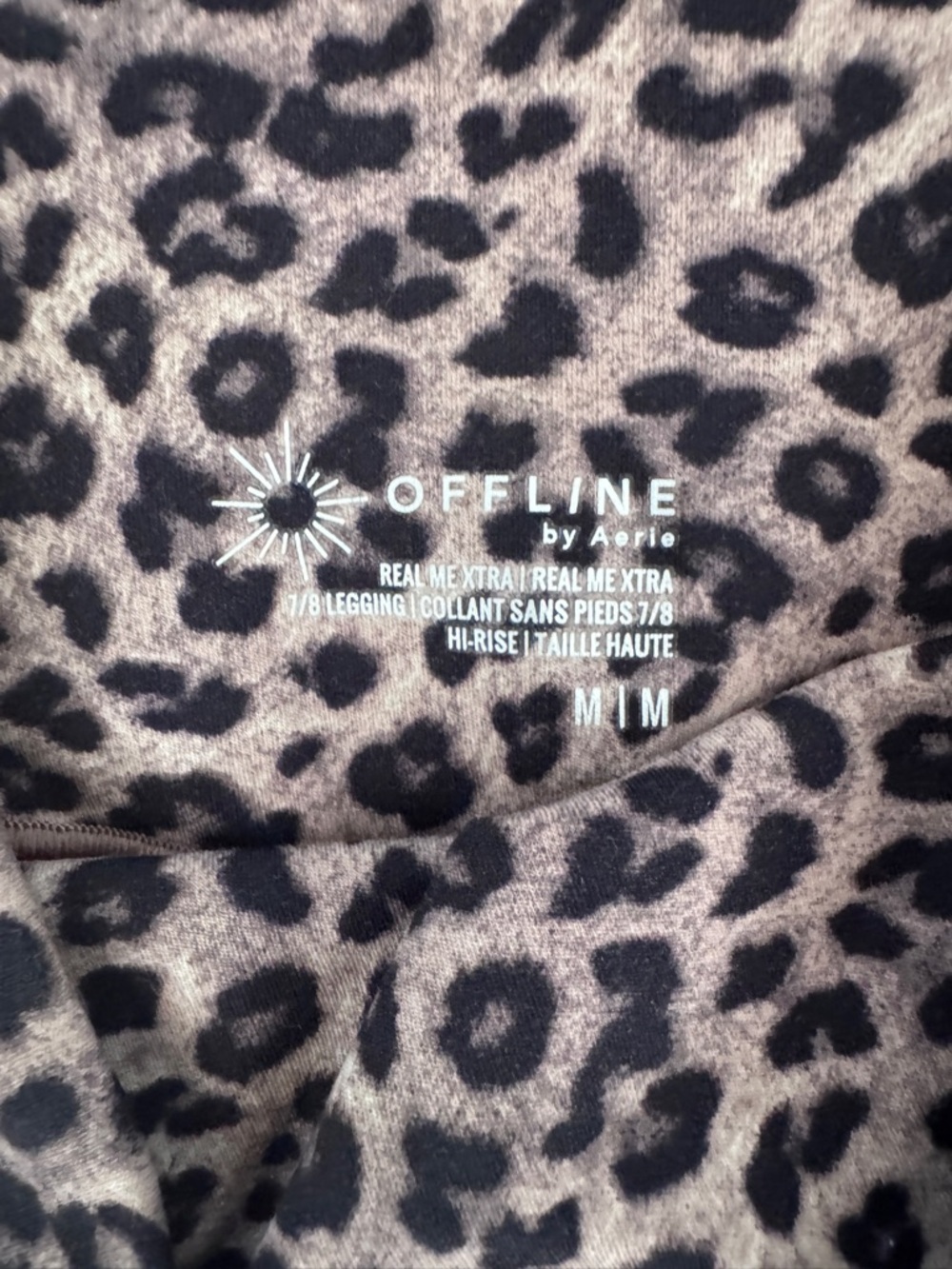 OFFLINE by Aerie Leopard Print Leggings - Taupe & Black
